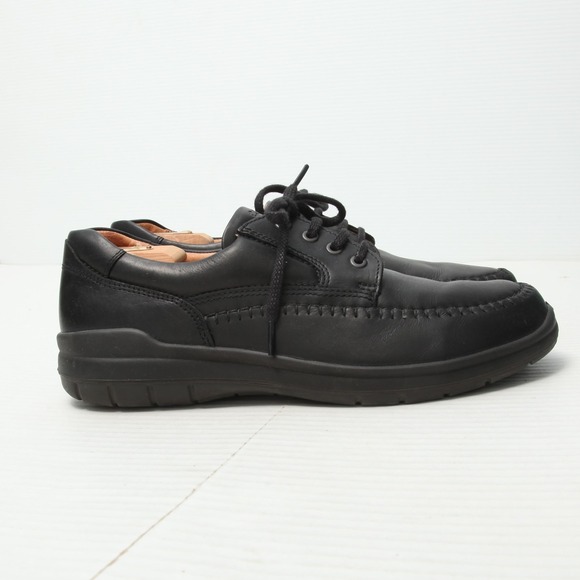ECCO Seawalker Tie Shoes Mens Size 11.5 Black Leather Walking Comfort Casual main image 6